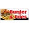 Signmission BURGER & FRIES BANNER SIGN cheeseburger french fries grill beef cheese B-96 Burger & Fries - alternate 1